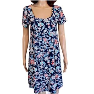 Pink Rose Floral Shift Dress